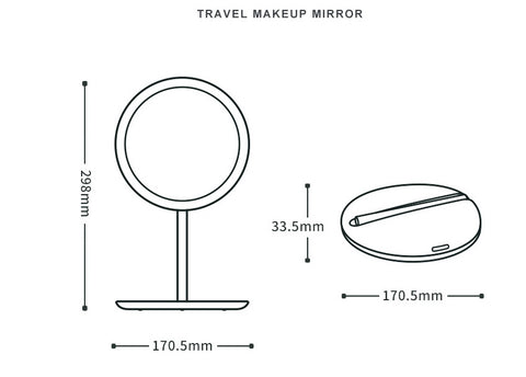Angeluxe™ GlowFold – LED Makeup Mirror✨