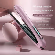 Angeluxe™ GlidePro Mini – Wireless 2-in-1 Hair Straightener & Curler✨