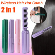 Angeluxe™ Ionic StylePro – Wireless Straightener & Curler Brush ✨